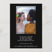 🌈 LGBTQ Save the Date mit Foto Petals & Pride (Rückseite)