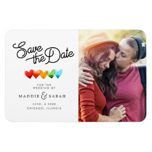 LGBTQ - Save the Date Skript mit Foto Magnet