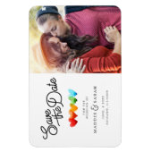 LGBTQ - Save the Date Skript mit Foto Magnet (Vertikal)