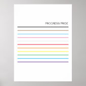 LGBTQ Schlicht Pride Regenbogenfarben Progress Pri Poster (Vorne)