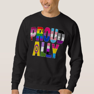 LGBTQ-Schwarzer-Stolz Stolz Verbündeter Lesbisch G Sweatshirt