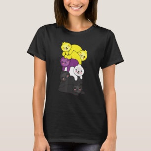 LGBTQ-Sloth für nichtbinäre Flag, nicht binär T-Shirt