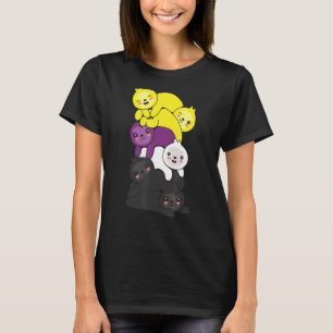 LGBTQ-Sloth für nichtbinäre Flag, nicht binär T-Shirt