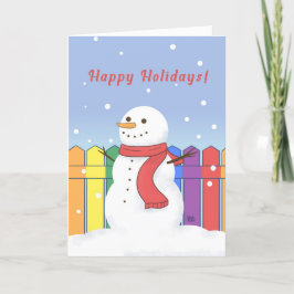 LGBTQ Snowman Holiday Card Feiertagskarte