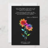 🌈 LGBTQ Soaring Together  Petals & Pride  Einladung (Rückseite)