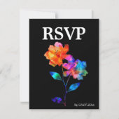 🌈 LGBTQ Soaring Together  Petals & Pride  RSVP Karte (Vorderseite)