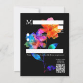 🌈 LGBTQ Soaring Together  Petals & Pride  RSVP Karte (Rückseite)