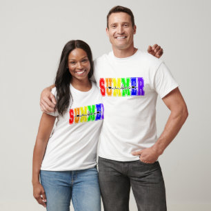 LGBTQ Sommer Stimmung Regenbogen Stolz T-Shirt