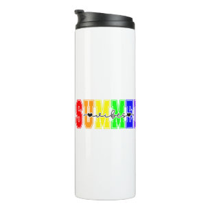 LGBTQ Sommer Stimmung Regenbogen Stolz Thermosbecher
