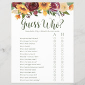 LGBTQ Sonnenblumen Brautparty Games Flyer (Hinten)