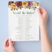 LGBTQ Sonnenblumen Brautparty Games Flyer (Hand)