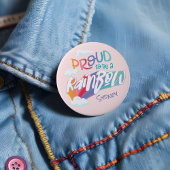 LGBTQ+ Spaß Stolz ist ein Personalisierter Regenbo Button