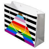 LGBTQ-Statusanzeige Große Geschenktüte (Rückseite Schrägansicht)