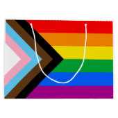 LGBTQ+-Statusanzeige Große Geschenktüte (Rückseite)