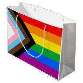 LGBTQ+-Statusanzeige Große Geschenktüte (Rückseite Schrägansicht)