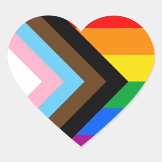 LGBTQ+-Statusanzeige Herz-Aufkleber (Vorderseite)