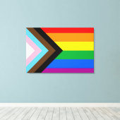 LGBTQ+-Statusanzeige Leinwanddruck (Insitu (Holzboden))