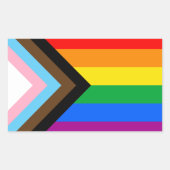 LGBTQ+-Statusanzeige Rechteckiger Aufkleber (Vorderseite)