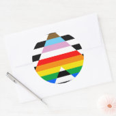 LGBTQ-Statusanzeige Runder Aufkleber (Umschlag)