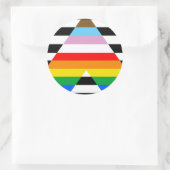 LGBTQ-Statusanzeige Runder Aufkleber (Tasche)