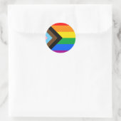 LGBTQ+-Statusanzeige Runder Aufkleber (Tasche)