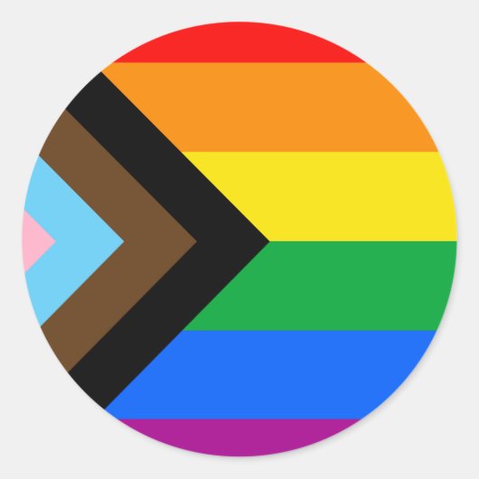 LGBTQ+-Statusanzeige Runder Aufkleber (Vorderseite)