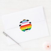 LGBTQ-Statusanzeige Runder Aufkleber (Umschlag)