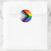 LGBTQ+-Statusanzeige Runder Aufkleber (Tasche)