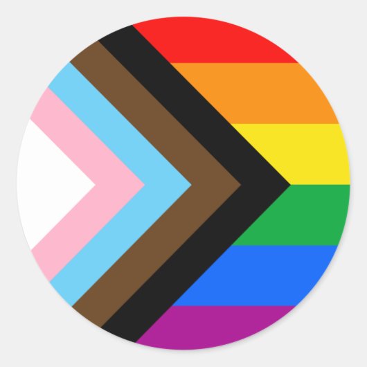 LGBTQ+-Statusanzeige Runder Aufkleber (Vorderseite)