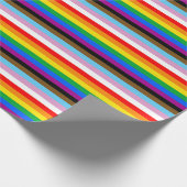LGBTQ+-Statusmarkenstreifen Geschenkpapier (Ecke)