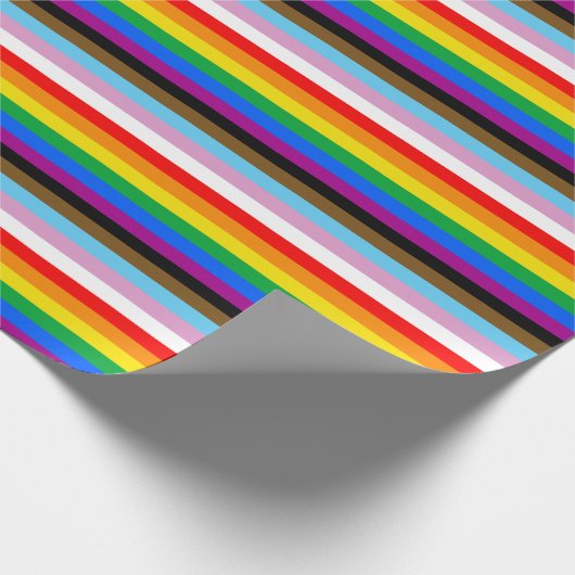 LGBTQ+-Statusmarkenstreifen Geschenkpapier (Ecke)