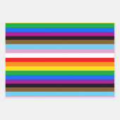 LGBTQ+-Statusmarkenstreifen Geschenkpapier Set (Vorderseite)