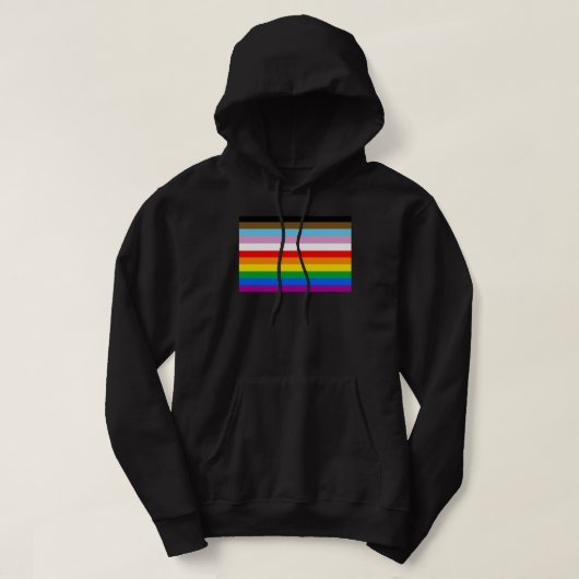 LGBTQ+-Statusmarkenstreifen Hoodie (Design vorne)