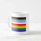LGBTQ+-Statusmarkenstreifen Kaffeetasse (Vorderseite Links)