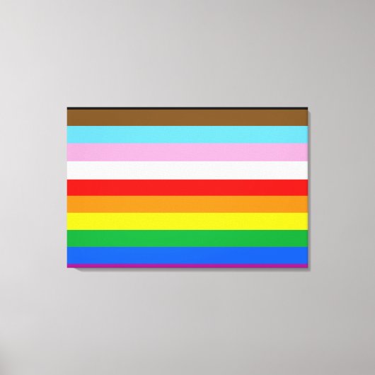 LGBTQ+-Statusmarkenstreifen Leinwanddruck (Vorderseite)