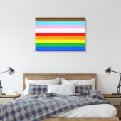 LGBTQ+-Statusmarkenstreifen Leinwanddruck (Insitu (Schlafzimmer))