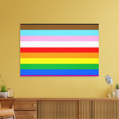 LGBTQ+-Statusmarkenstreifen Leinwanddruck (Insitu (Wohnzimmer))