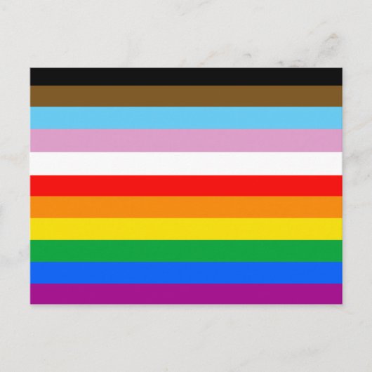 LGBTQ+-Statusmarkenstreifen Postkarte (Vorderseite)