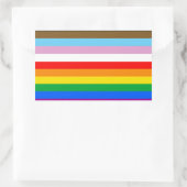 LGBTQ+-Statusmarkenstreifen Rechteckiger Aufkleber (Tasche)
