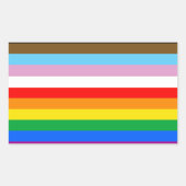 LGBTQ+-Statusmarkenstreifen Rechteckiger Aufkleber (Vorderseite)