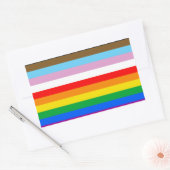 LGBTQ+-Statusmarkenstreifen Rechteckiger Aufkleber (Umschlag)