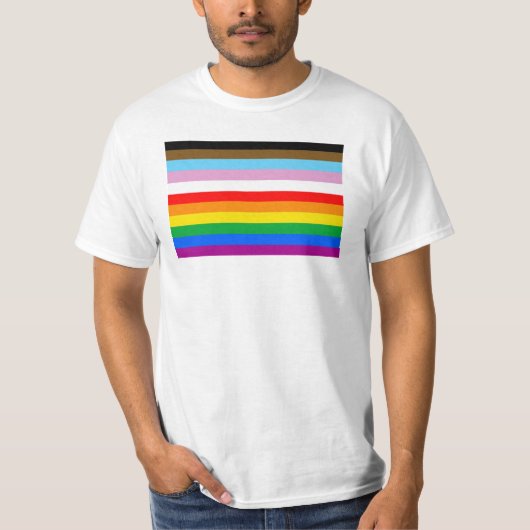 LGBTQ+-Statusmarkenstreifen T-Shirt (Vorderseite)