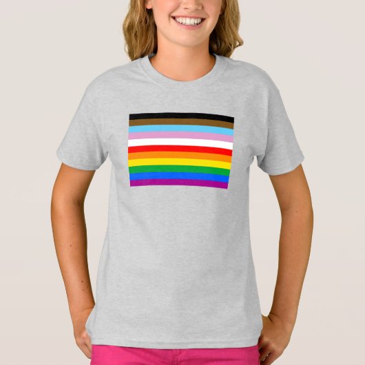 LGBTQ+-Statusmarkenstreifen T-Shirt (Vorderseite)