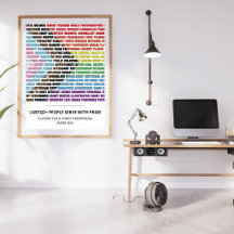 LGBTQ-Stolz-Berufe-Wortwolkenposter