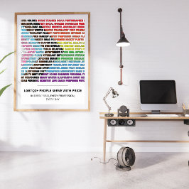 LGBTQ-Stolz-Berufe-Wortwolkenposter Poster
