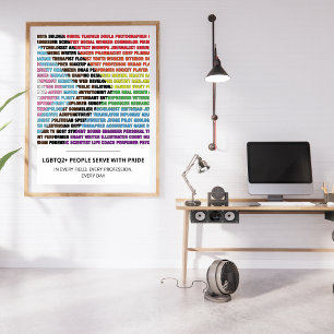 LGBTQ-Stolz-Berufe-Wortwolkenposter Poster