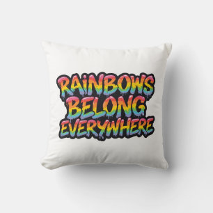 LGBTQ-Stolz-Design – „Regenbögen gehören überall h Kissen