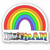 LGBTQ+-Stolz für den menschlichen LGBTQ+-Support Aufkleber (Vorderseite)