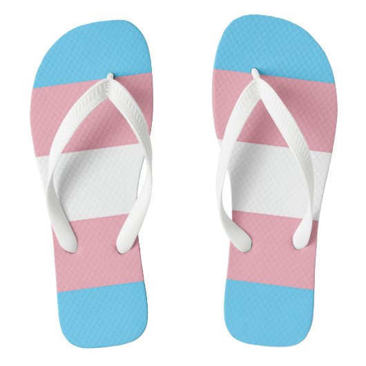 LGBTQ+-Stolz für Transgender-Flag Badesandalen (Fußbett)