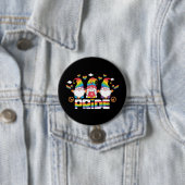 LGBTQ - Stolz - Garten-Gnome - Regenbogenfarbe Button (Beispiel)